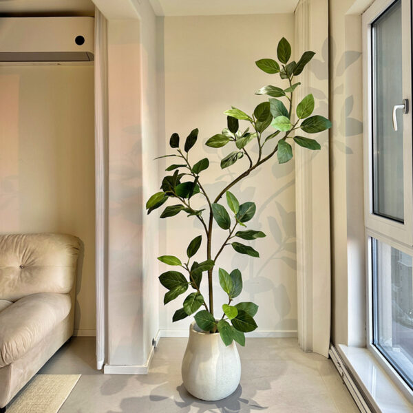 Haihong Jingpin 高山 Ficus シミュレーション 緑 植物 ハイエンド ライト 豪華 な リビング ルーム 屋内 リビング ルーム 生活 偽 の 花 の 木 大きい 床 の 植植植植物 - 画像 (3)