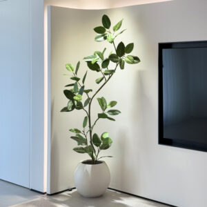 Haihong Jingpin 高山 Ficus シミュレーション 緑 植物 ハイエンド ライト 豪華 な リビング ルーム 屋内 リビング ルーム 生活 偽 の 花 の 木 大きい 床 の 植植植植物