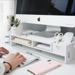 コンピューターの高さを上げるスタンド、オフィス用多層デスクトップモニタースタンド、高架ベース、デスクトップ引き出し、収納ラック