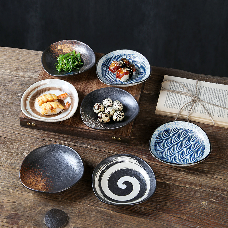 HOMEOUN 陶器食器 和風 焼き肉 寿司皿 特製浅鉢 刺身 おかず 鍋物 ソース皿