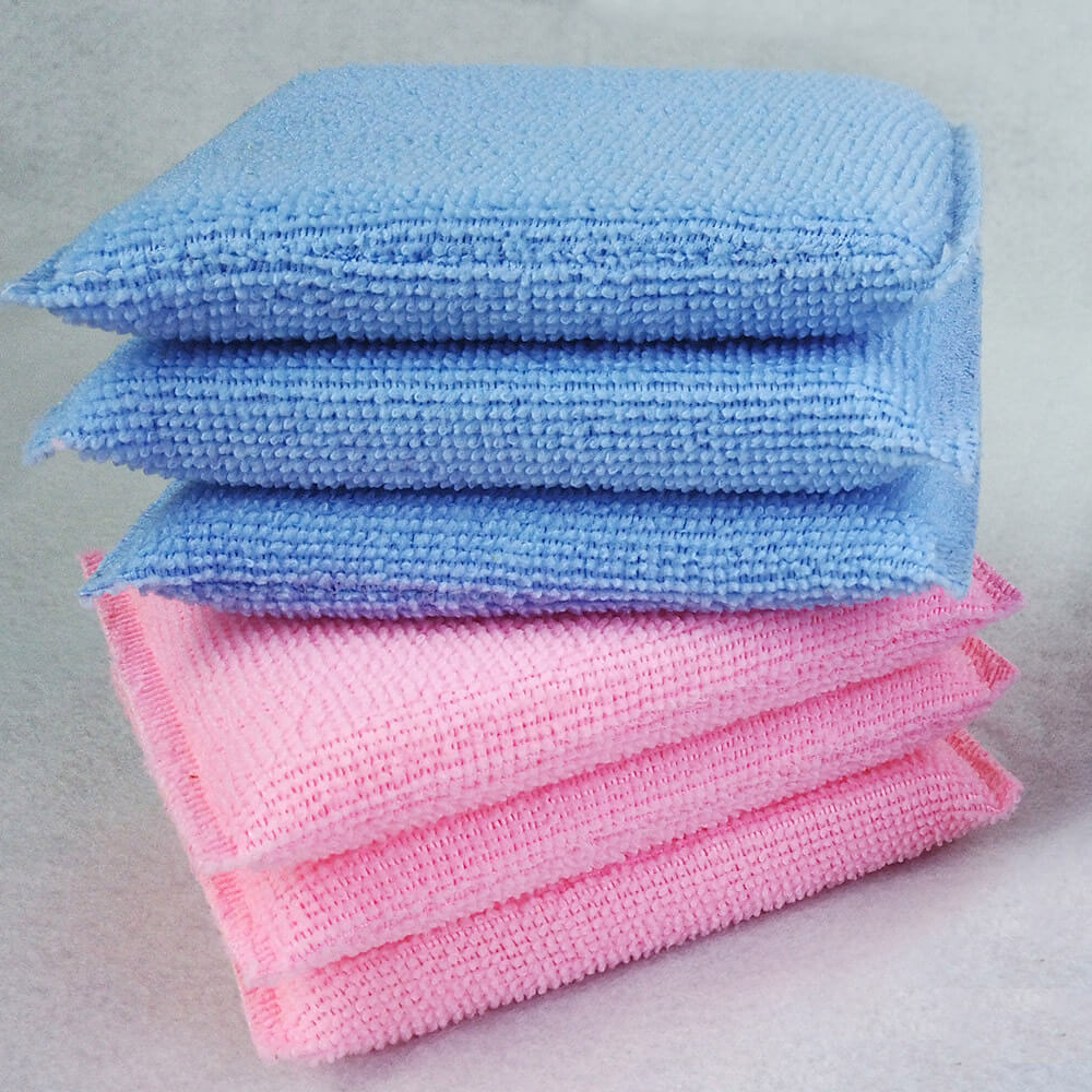 HOMEOUN スポンジ クリーニングブラシ タオル 布 たわし 食器洗い キッチン 掃除道具 用品