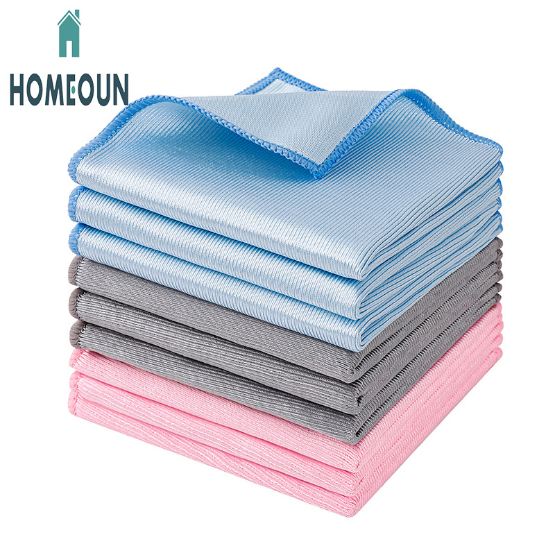 HOMEOUN 窓拭き用布 鏡磨き用 吸水性 脱水用 研磨パッド マイクロファイバー ガラスクロス
