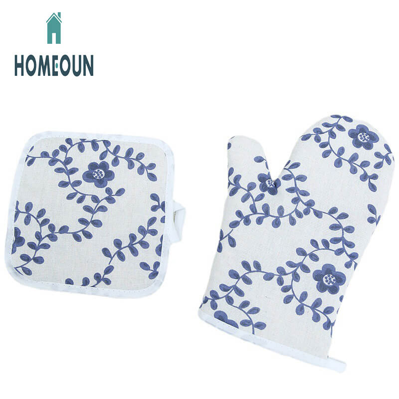 HOMEOUN キッチンベーキング手袋 耐熱性シリコン マルチカラー 断熱手袋 電子レンジ対応 厚手 やけど防止 オーブン手袋