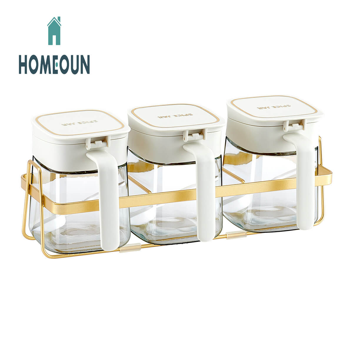 HOMEOUN 調味料瓶セット 組み合わせ調味料ボックス キッチン 家庭用 塩瓶 調味料瓶 調味料ボトル 収納ボックス 砂糖瓶