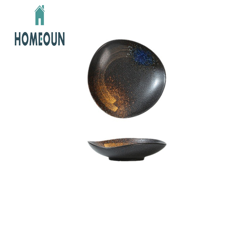 HOMEOUN 陶器食器 和風 焼き肉 寿司皿 特製浅鉢 刺身 おかず 鍋物 ソース皿