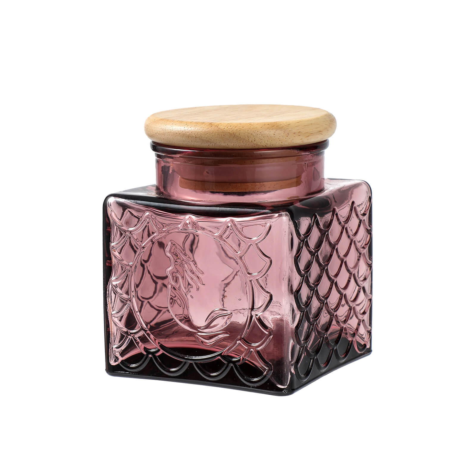 HOMEOUN ヨーロッパのレトロなエンボス加工ガラス瓶 オーク色の保存瓶 穀物瓶 保存瓶 キッチン用品 - 画像 (8)