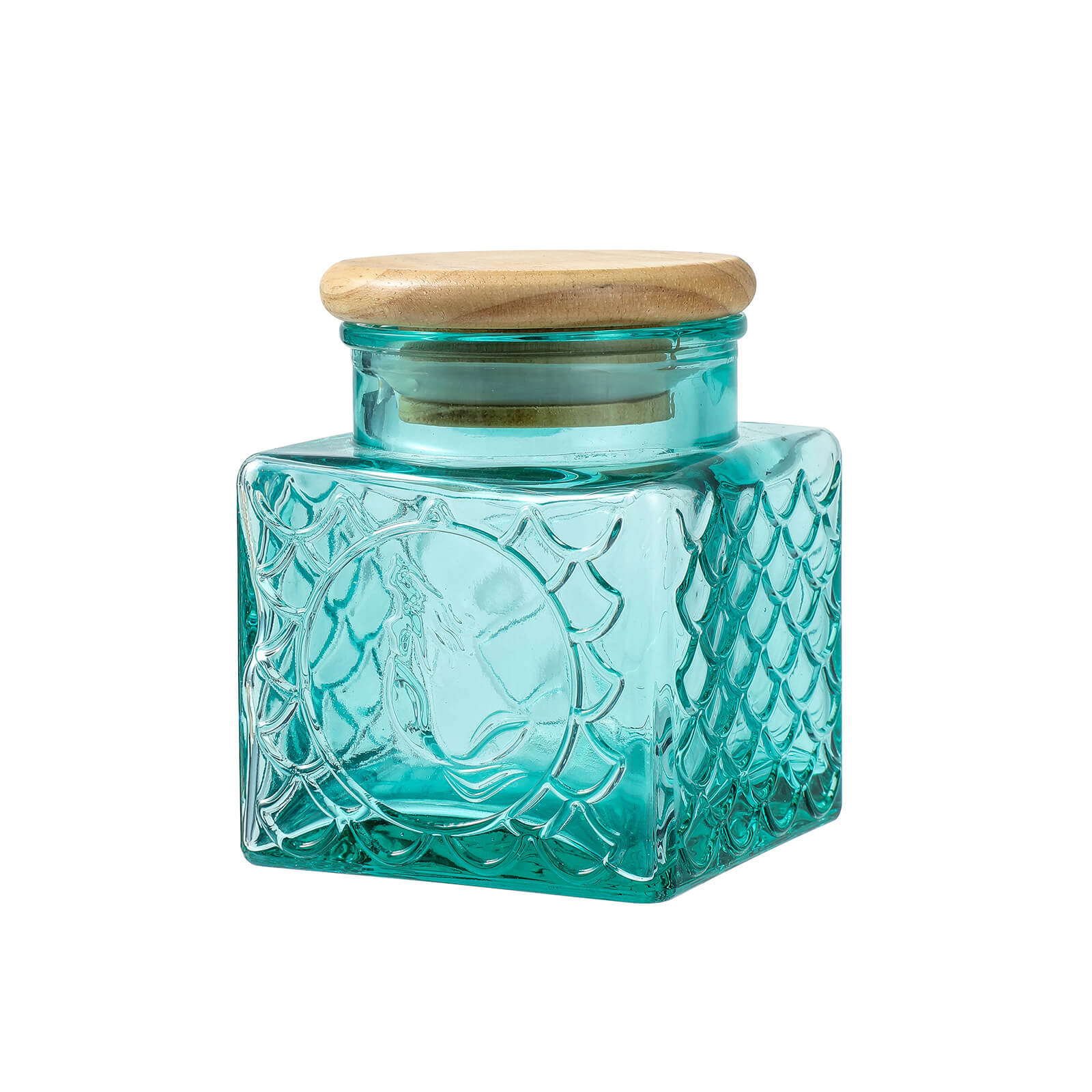 HOMEOUN ヨーロッパのレトロなエンボス加工ガラス瓶 オーク色の保存瓶 穀物瓶 保存瓶 キッチン用品 - 画像 (9)